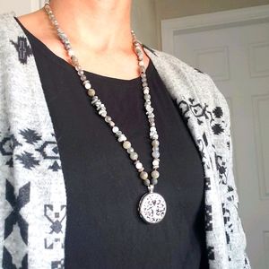 One of a kind handmade Gemstone Beaded Necklace